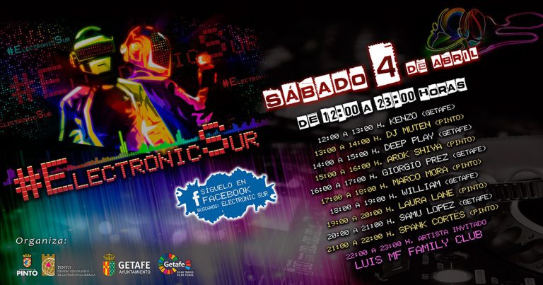 Getafe y Pinto celebran Electronic Sur, un maratón de música electrónica en Facebook