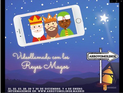 Los Reyes Magos agendan una videollamada con los niños de Arroyomolinos 3