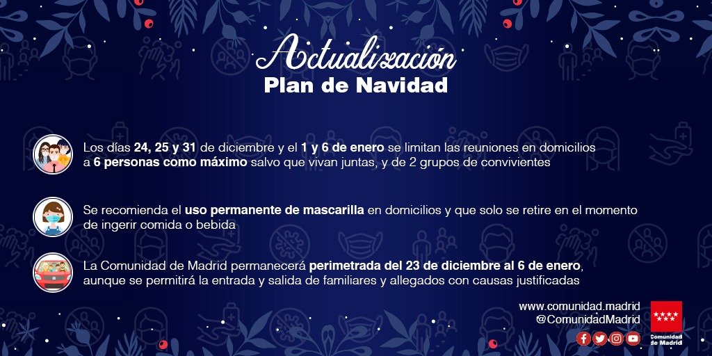 Madrid reduce el aforo de las cenas de Navidad: solo seis personas por mesa 5