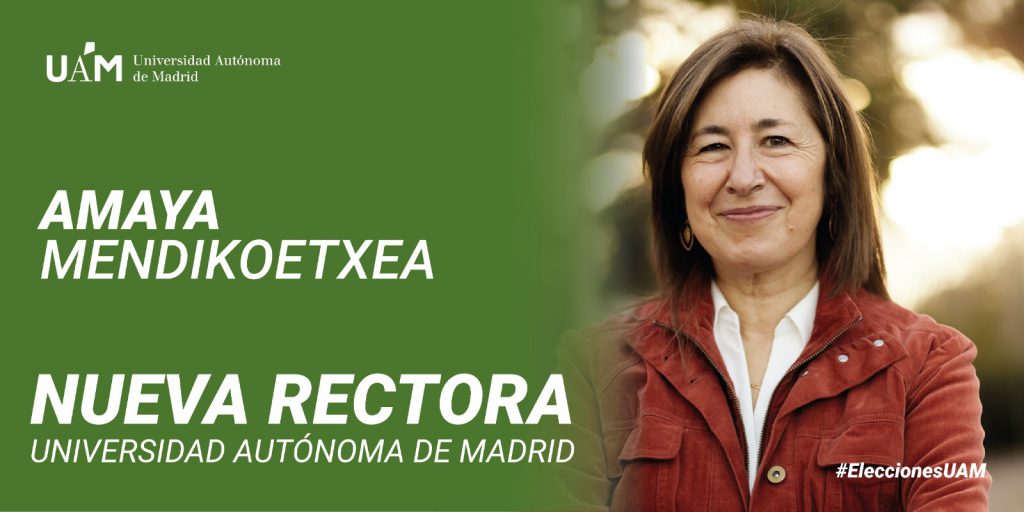 Amaya Mendikoetxea será la nueva rectora de la Autónoma 1