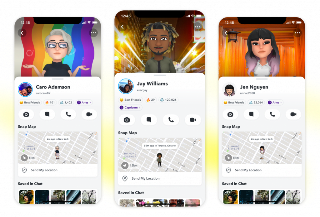 Snapchat innova en la creación de los perfiles con Bitmoji 4