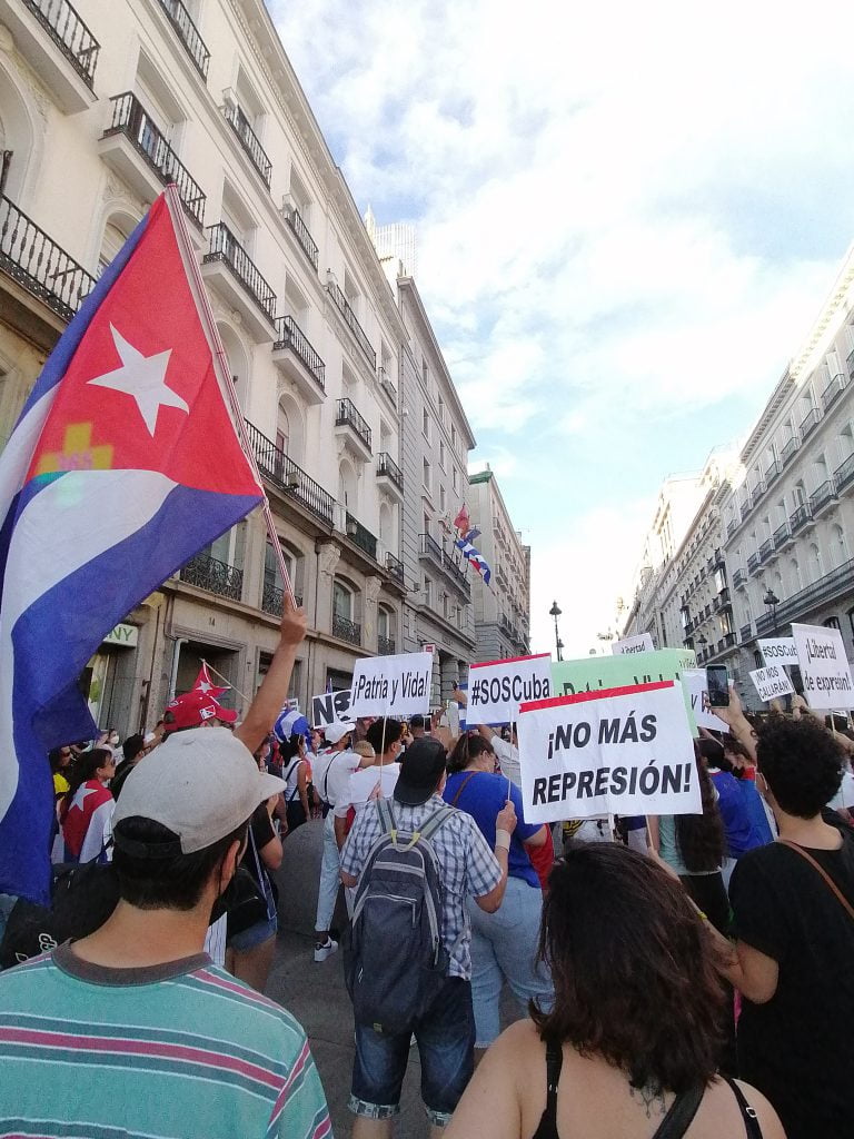 Así han sido las protestas en Madrid contra el Gobierno cubano 5