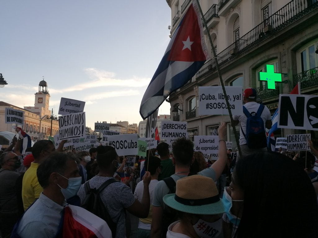 Así han sido las protestas en Madrid contra el Gobierno cubano 4