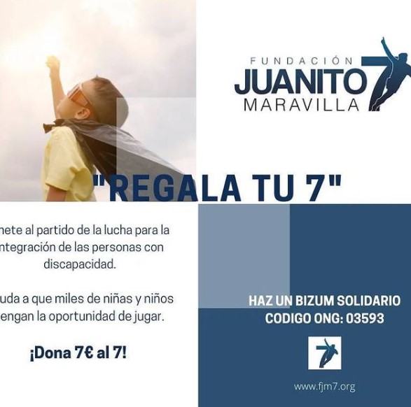 "Regala tu 7", la campaña solidaria de la Fundación Juanito Maravilla 1