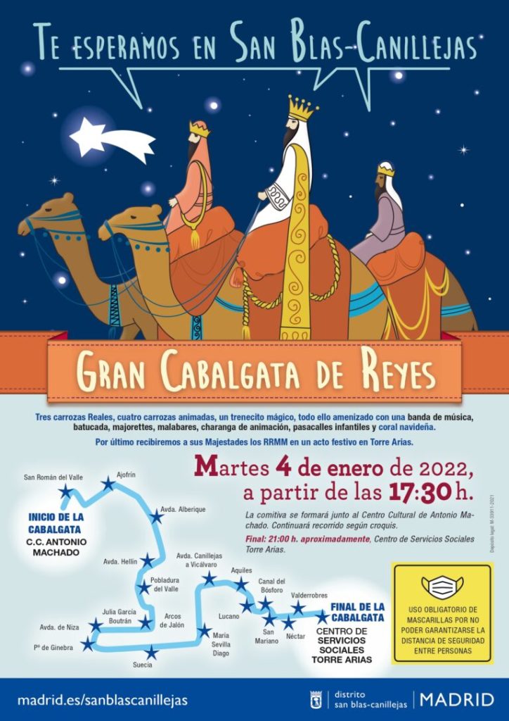 San Blas-Canillejas recibe a los Reyes Magos este martes 1
