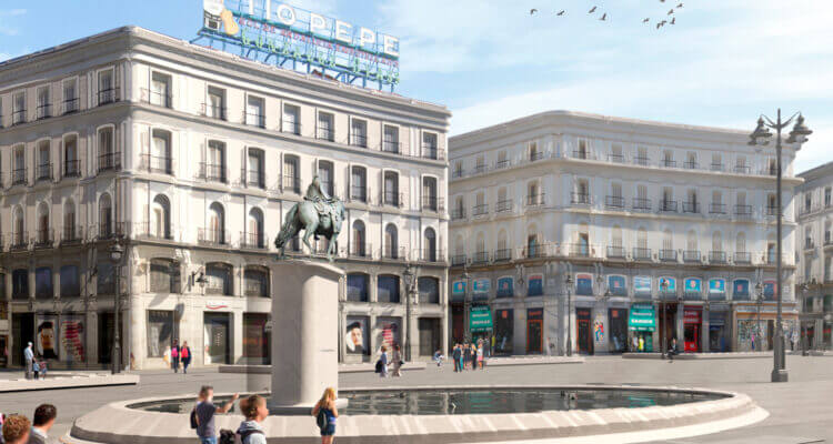 La nueva Puerta del Sol, una plaza más mediterránea y totalmente peatonal 1