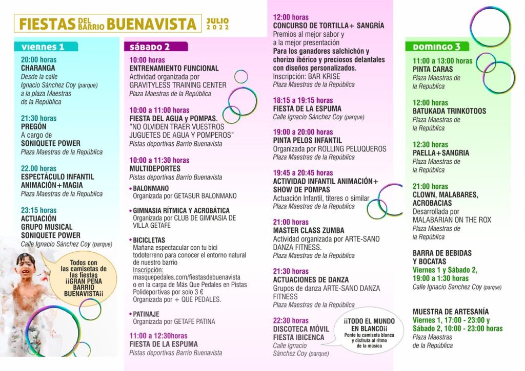 Getafe Norte y Buenavista celebran sus fiestas de barrio del 1 al 3 de julio 1