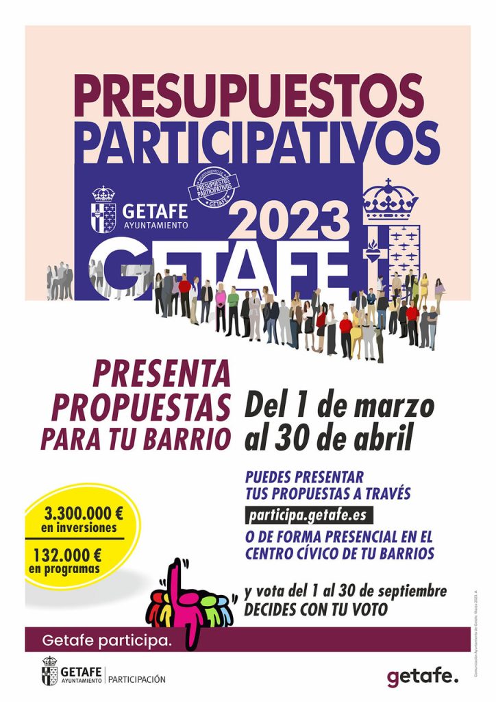 Presupuestos Participativos de Getafe: propuestas hasta el 30 de abril 2