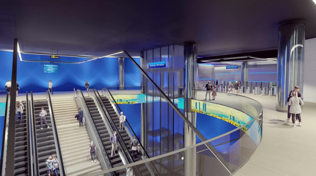 El nuevo Bernabéu vendrá de la mano de una estación futurista de Metro 3