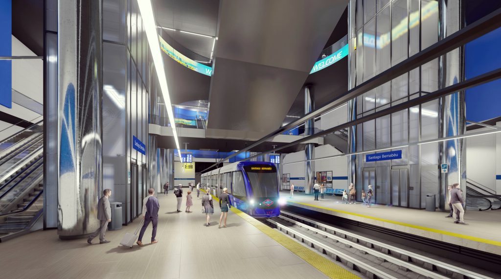 El nuevo Bernabéu vendrá de la mano de una estación futurista de Metro 4