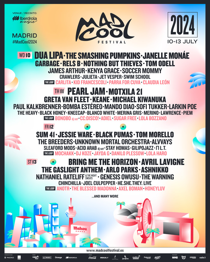 Estos son los artistas que ya han confirmado su presencia en el Mad Cool Festival 2024 2