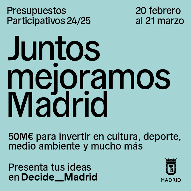  ‘Decide Madrid’, 50 millones de euros para los presupuestos participativos de la capital 1