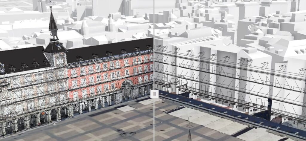 Gemelo Digital de Madrid: Un Visor 3D muestra el escaneado más detallado de la Plaza Mayor 1