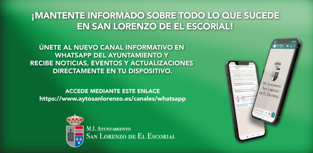 San Lorenzo de El Escorial estrena un canal de WhatsApp para sus vecinos 1