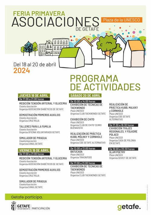La Plaza Unesco de Getafe acoge la Feria de Asociaciones del 18 al 20 de abril 1