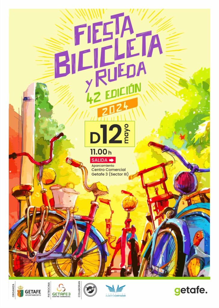 La Fiesta de la Bicicleta y la Rueda de Getafe se celebrará el domingo 12 de mayo 2